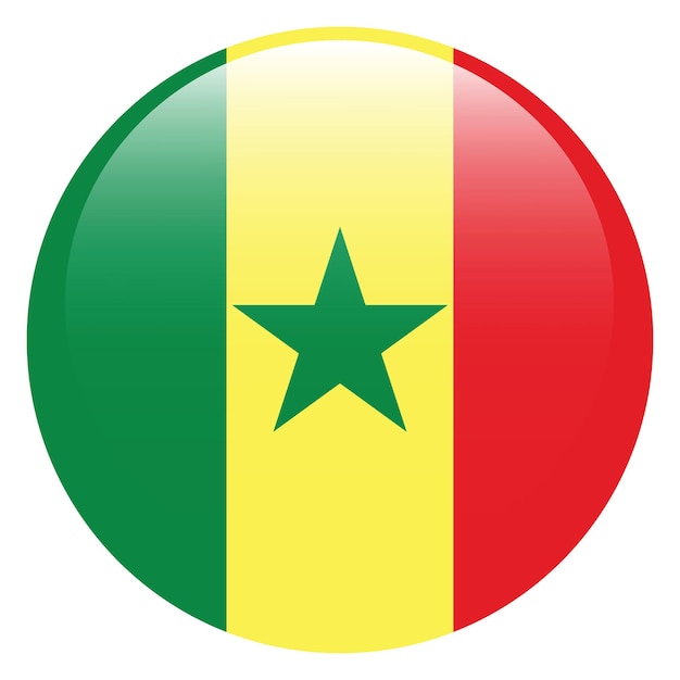 Vector senegal circle flag