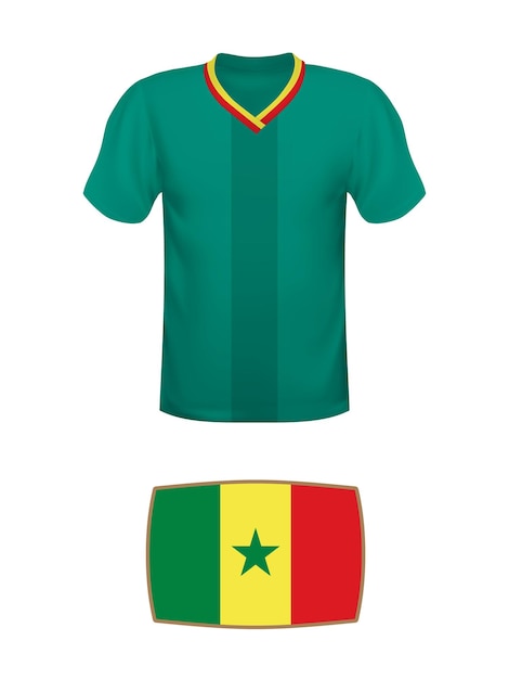 Senegal jersey football kit World football tournament 2022 National tshirt and flag of soccer team