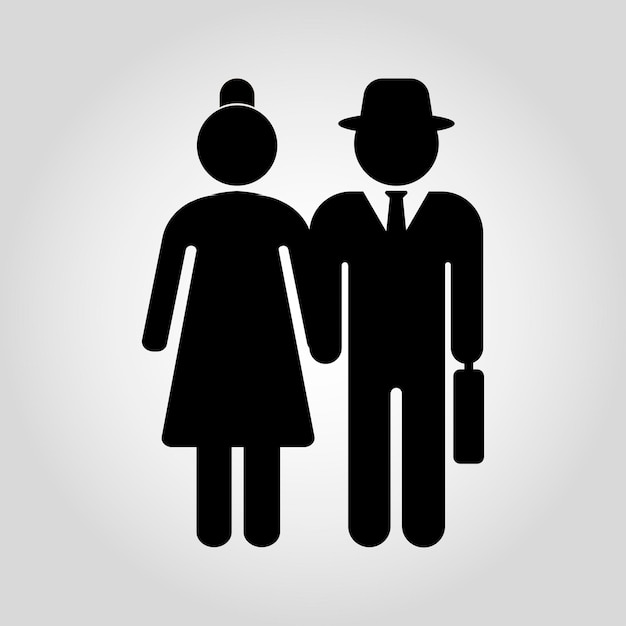 Senior couple are walking Senior men and women Vector illustration