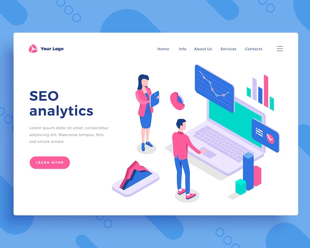 Vector seo analytics concept