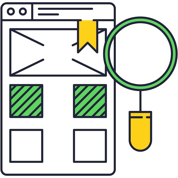 Seo data research flat vector web analysis icon