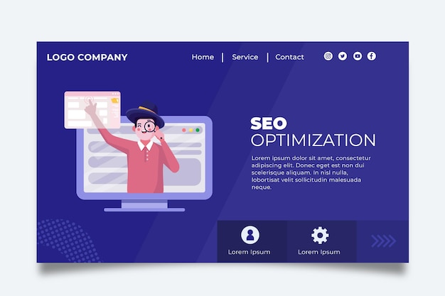 Seo landing page concept