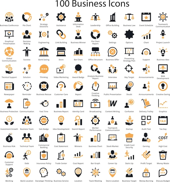 SEO and promotion line icons collection