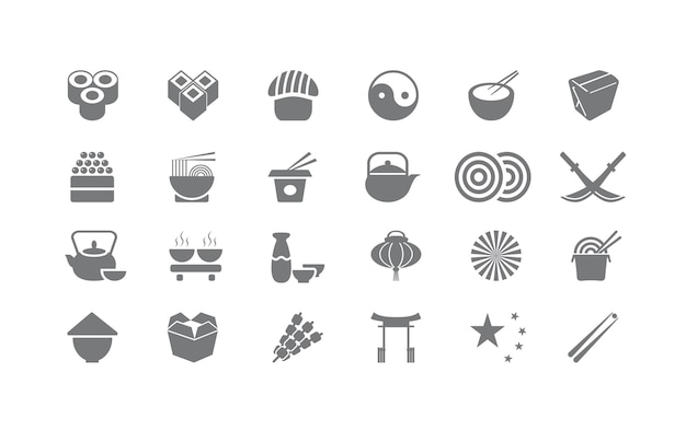 Seo and promotion line icons collection