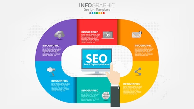 SEO search engine optimization banner web icon for business and marketing