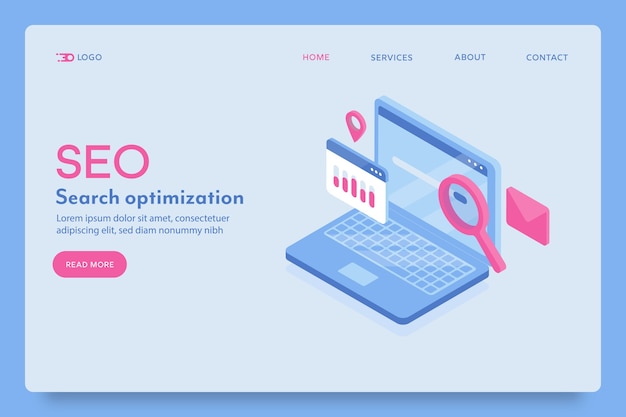 SEO, search optimization landing page