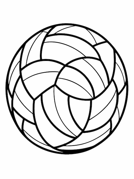 Sepak Takraw Ball colouring book pages for children and adults with vector design