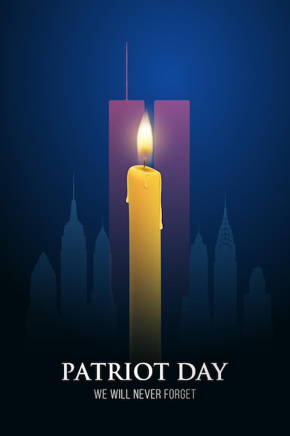 September 11 2001 Patriot Day Burning candle