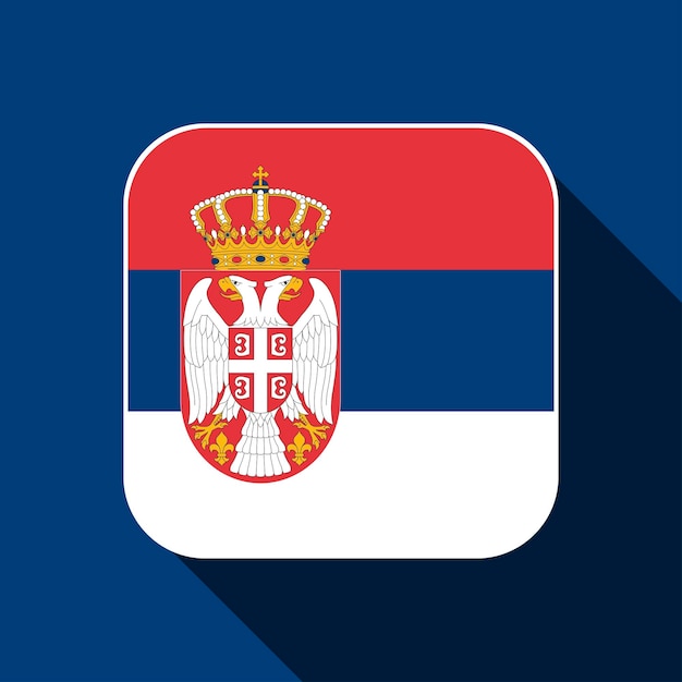 Serbia flag official colors Vector illustration