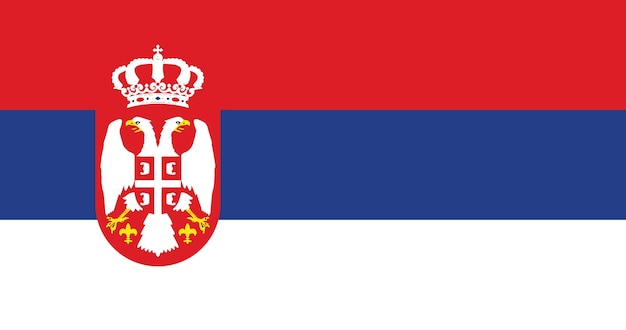 Serbia flag in vector