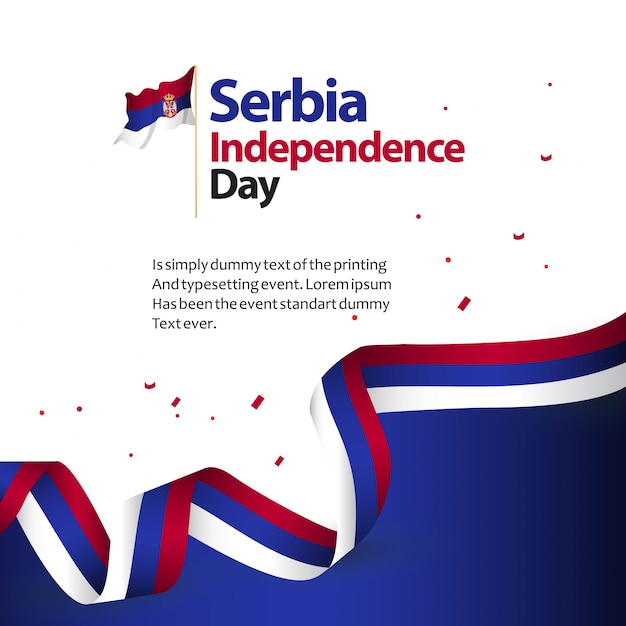 Serbia Independence Day Vector Template Design Illustration