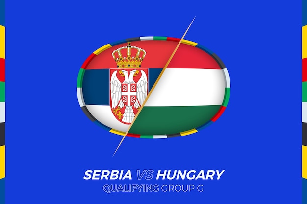 Serbia vs Hungary icon for European football tournament qualification group G