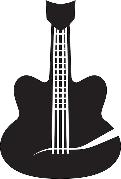 Serenade Style Emblematic Guitar Emblem Vibrant Versatility Guitar Icon Vector