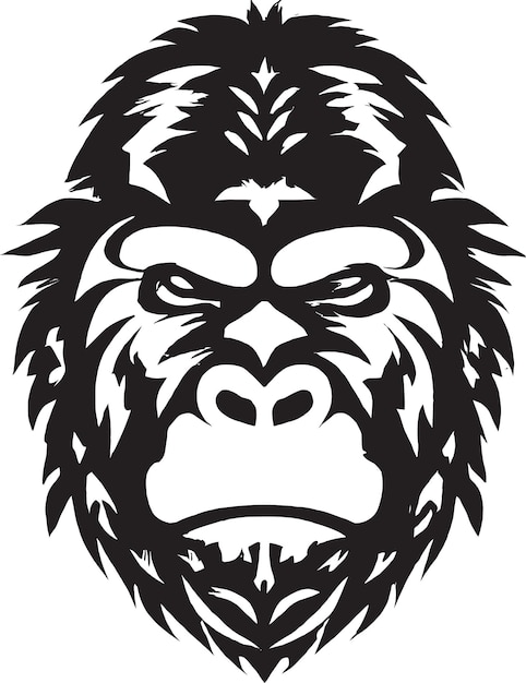 Serene Gorilla Logo Illustration