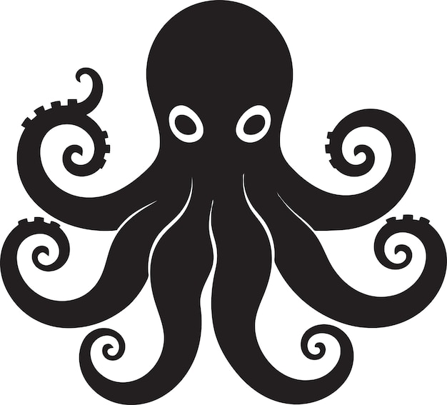 Serene Suckers Octopus Emblem Design Inkwell Impressions Iconic Octopus Vector