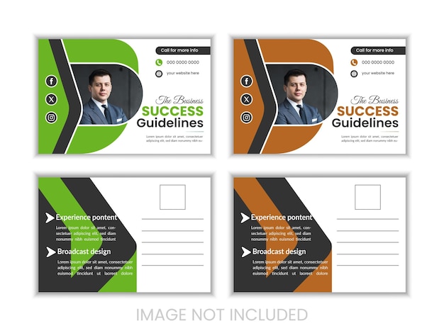 a series of business cards with a man in a suit and tie