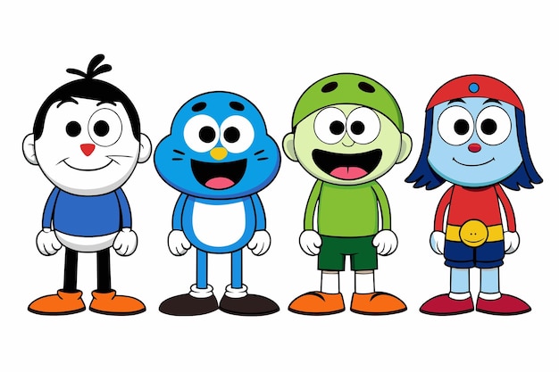 a series of cartoon characters with different characters including one with the others eyes