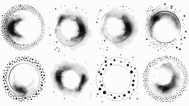 a series of circles with circles and circles on them