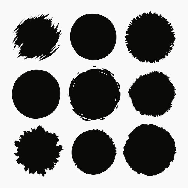 Vector a series of circles with one that says  hair