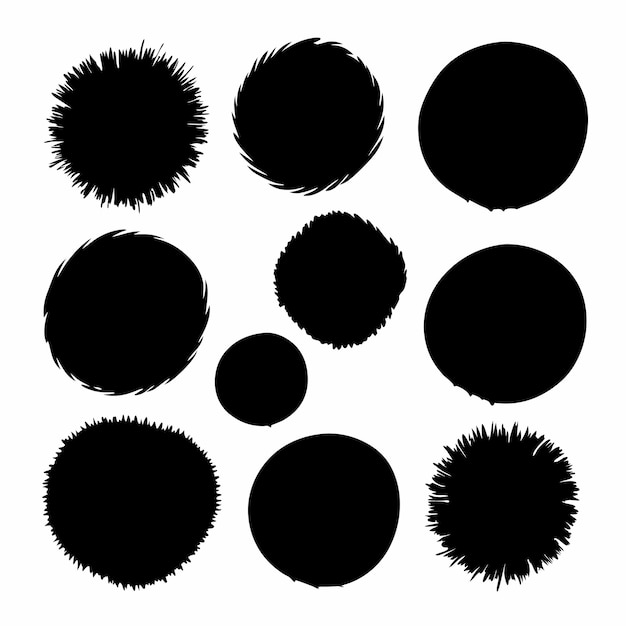 a series of circles with one that says pompom