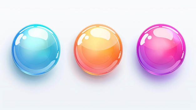 a series of coloured bubbles