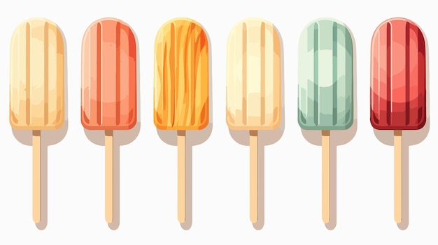 a series of different ice creams on sticks