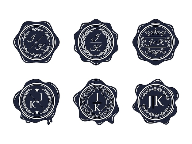 Vector a series of different logos with the letters k and k on them