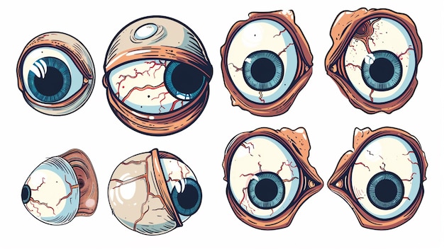 a series of drawings of eyes and the eyes