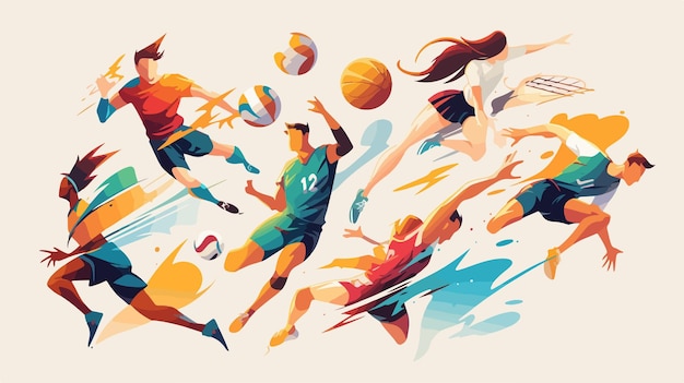 a series of illustrations of people playing basketball with one being named the best player