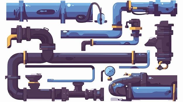 a series of illustrations of pipes and pipes