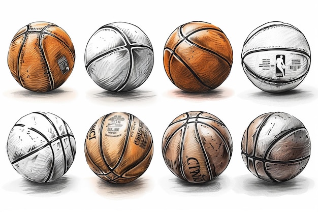 a series of images of a basketballs with the word quot new quot on the bottom