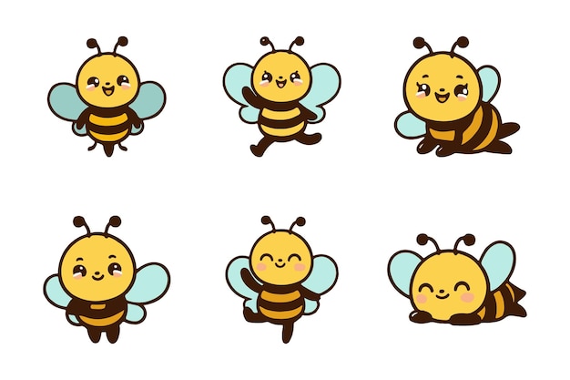 a series of images of bees and bees