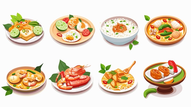 a series of images of food including shrimp shrimp and vegetables