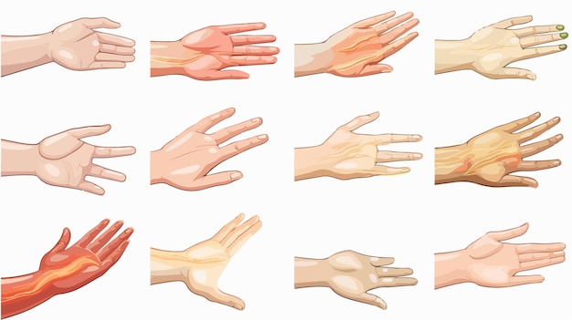 a series of images of hands with different gestures