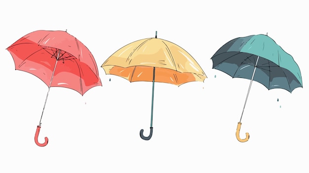 a series of images of umbrellas with one being held up