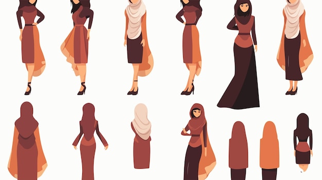 a series of images of women in different outfits