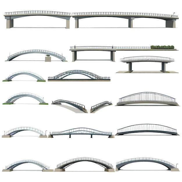 a series of pictures of a bridge and highway