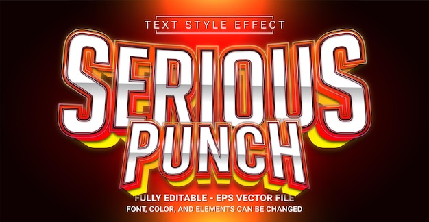 Serious Punch Text Style Effect Editable Graphic Text Template