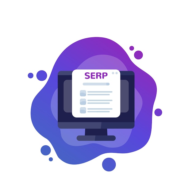 SERP, seo optimization vector icon