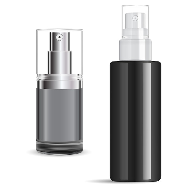 Serum spray bottle silver cap