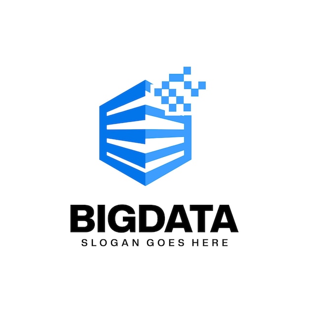 Server logo design template. Big data logo concept.