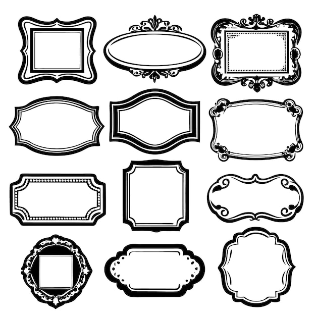 Set of 12 Elegant Ornamental Frames