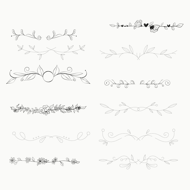 Set of 260 design elements Wreath frames calligraphic swirls divider laurel leaves ornate awa