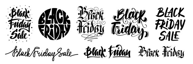 Set of 8 black friday sale  lettering