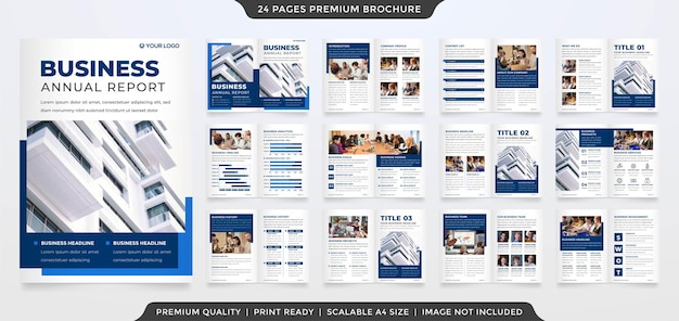 set of a4 business brochure template premium style