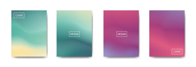 Vector set of abstract background with beautiful gradation color colorful background for poster flyer banner backdropvertical bannercool fluid background vector illustration