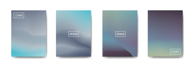 set of abstract background with beautiful gradation color colorful background for poster