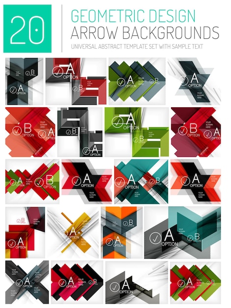 Vector set of abstract backgrounds