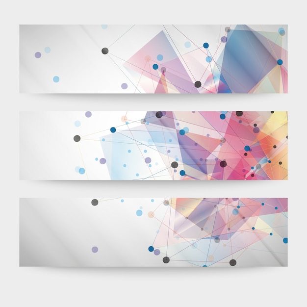 Set of abstract banners