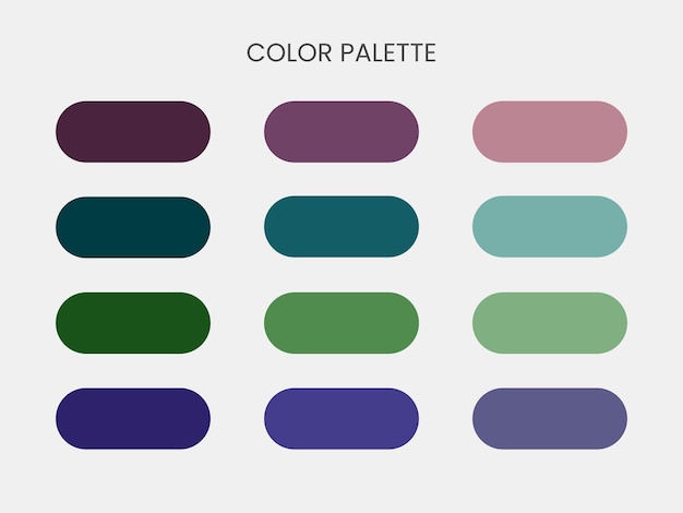 Set of abstract color palette free vector